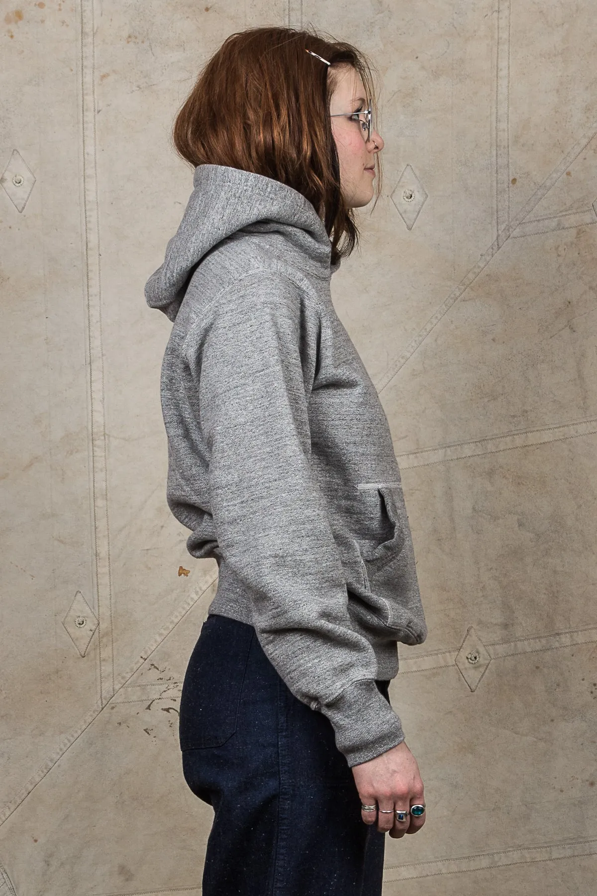 Buzz Rickson's Loopwheel Hoodie 4-Needle Grey