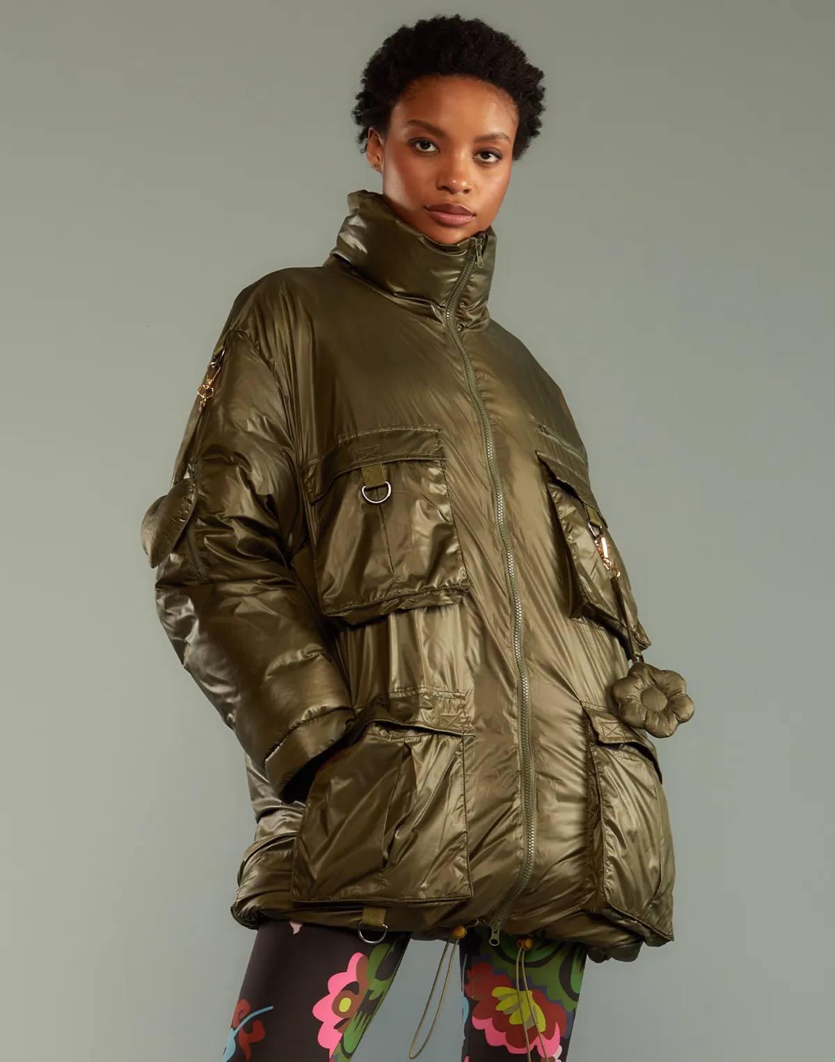 Cargo Pocket Puffer Coat