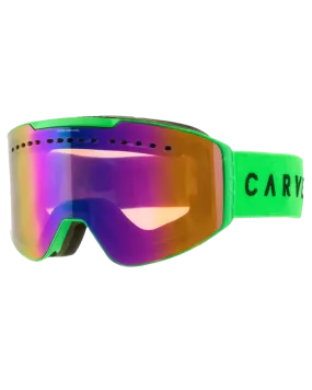 Carve White Out Snow Goggles - Matte Green / Orange w/ Green Iridium - 2023