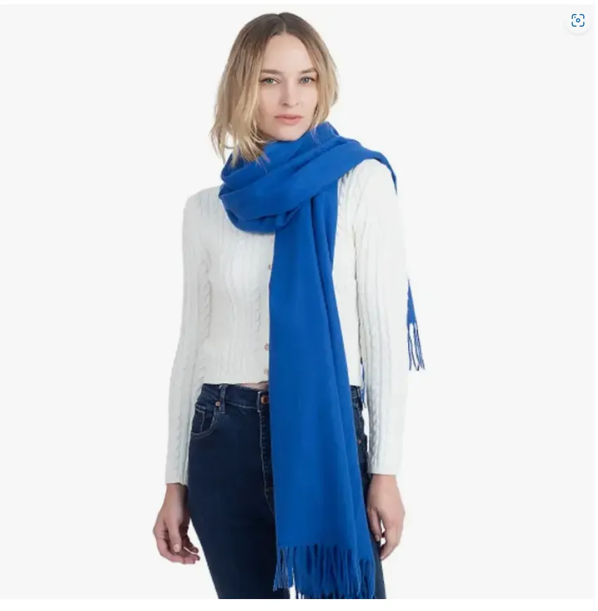 Cashmere feel scarf Royal