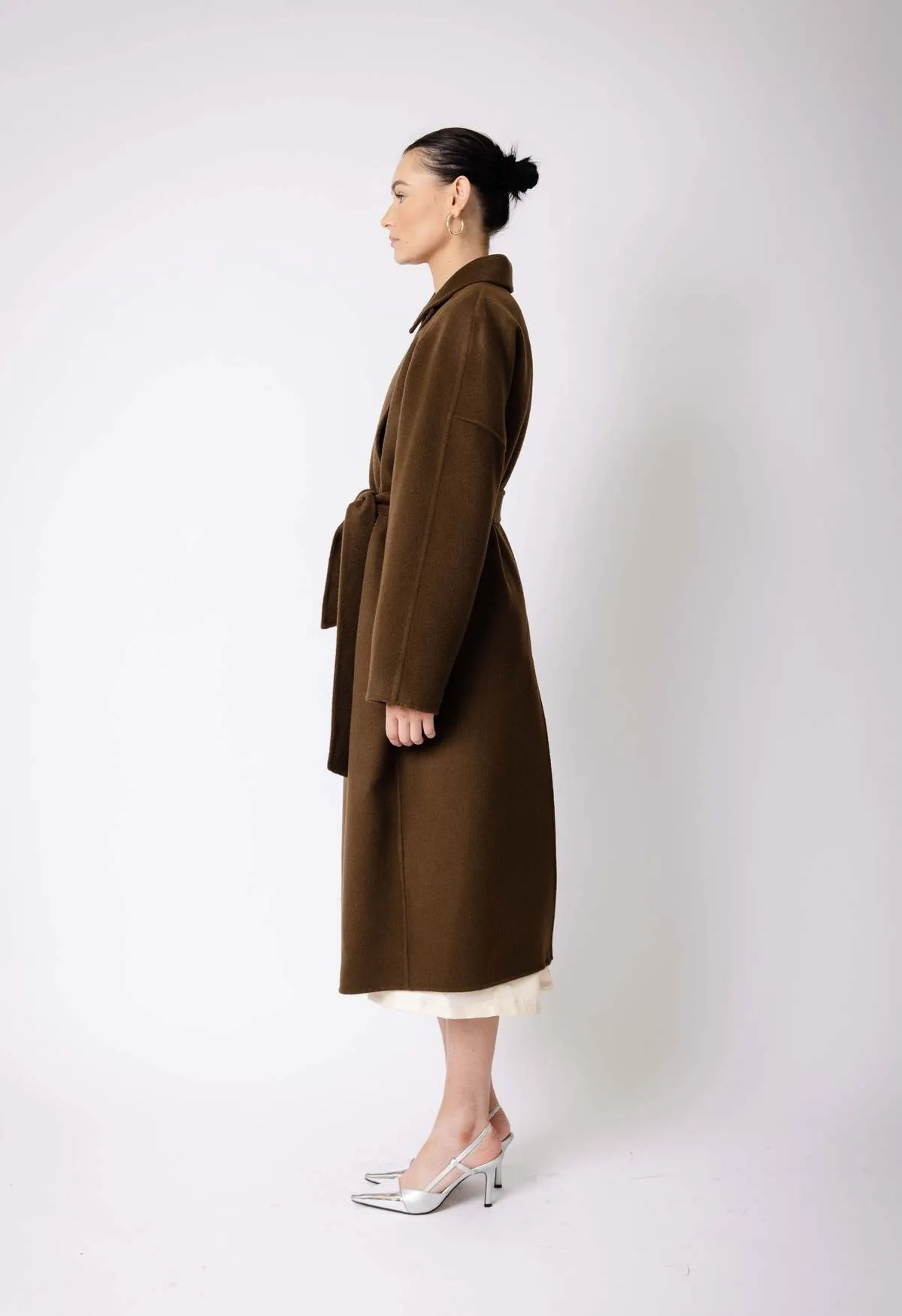 Cashmere Trench Coat - Brown