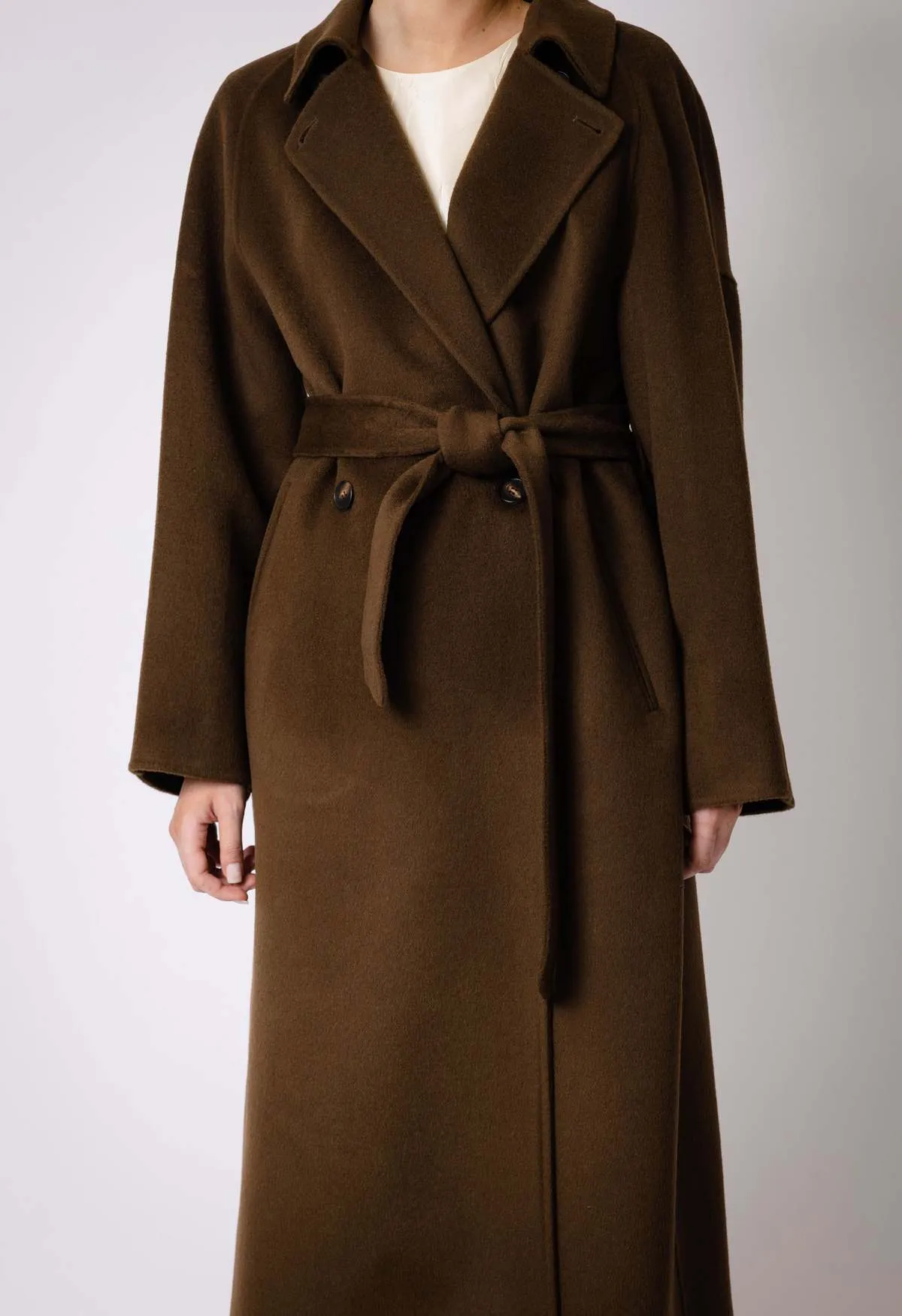 Cashmere Trench Coat - Brown