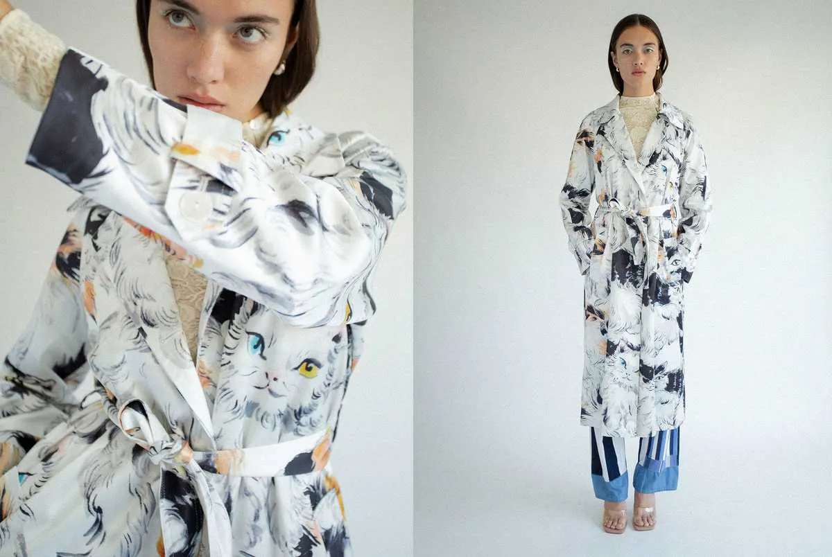 Cat Printed Coat - Prints