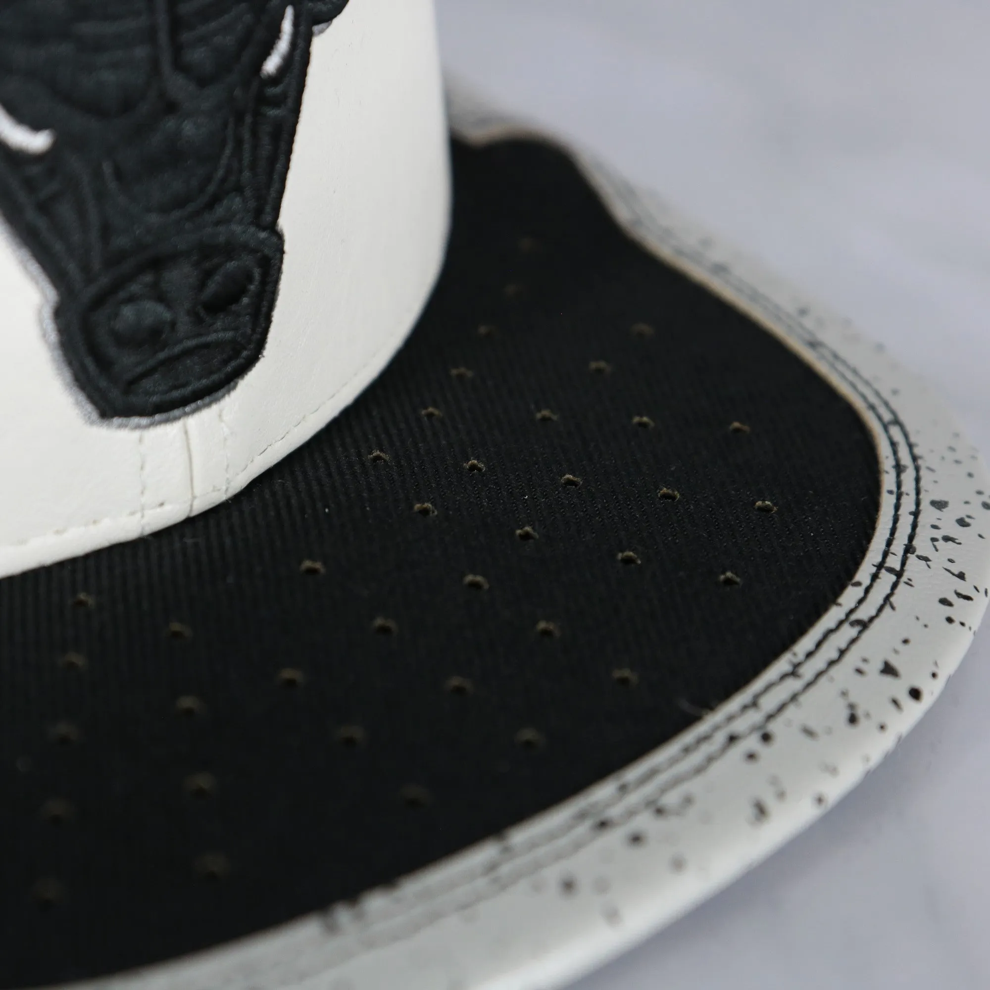 Chicago Bulls Day One Sneaker Hookup Black bottom Two-Tone | White/Black Snapback Hat