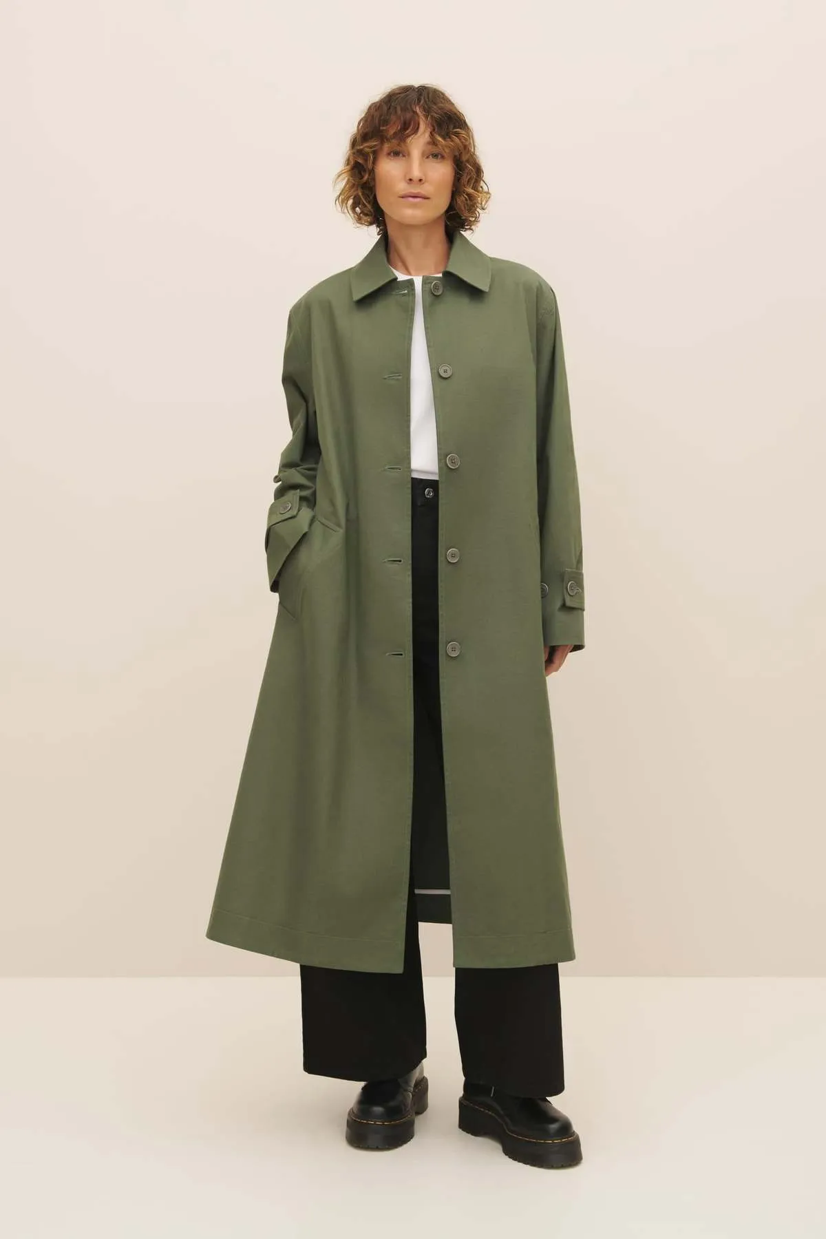 CLEO TRENCH COAT - SAGE