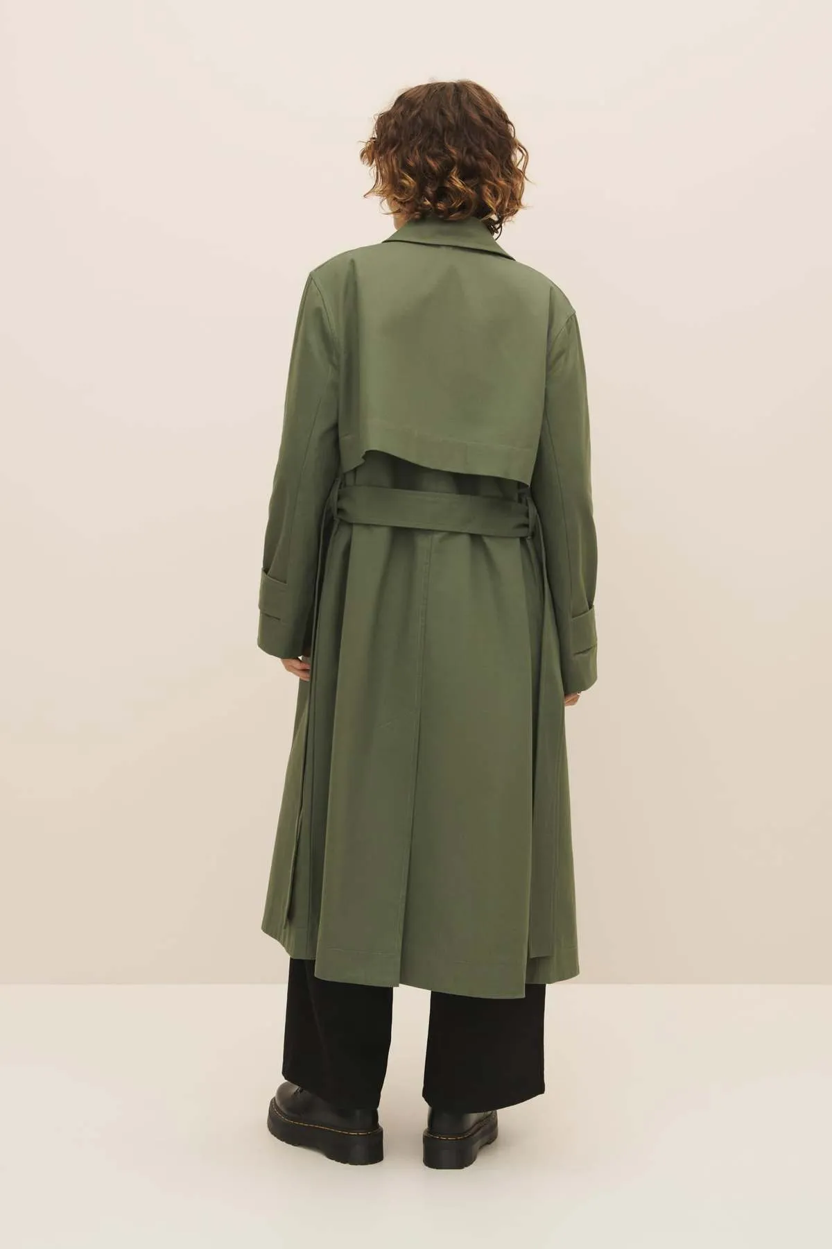 CLEO TRENCH COAT - SAGE