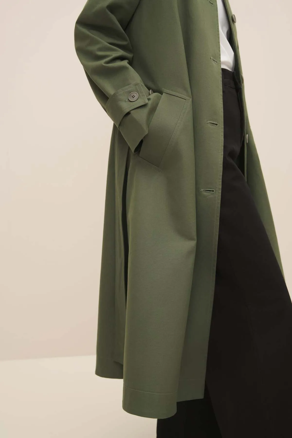 CLEO TRENCH COAT - SAGE