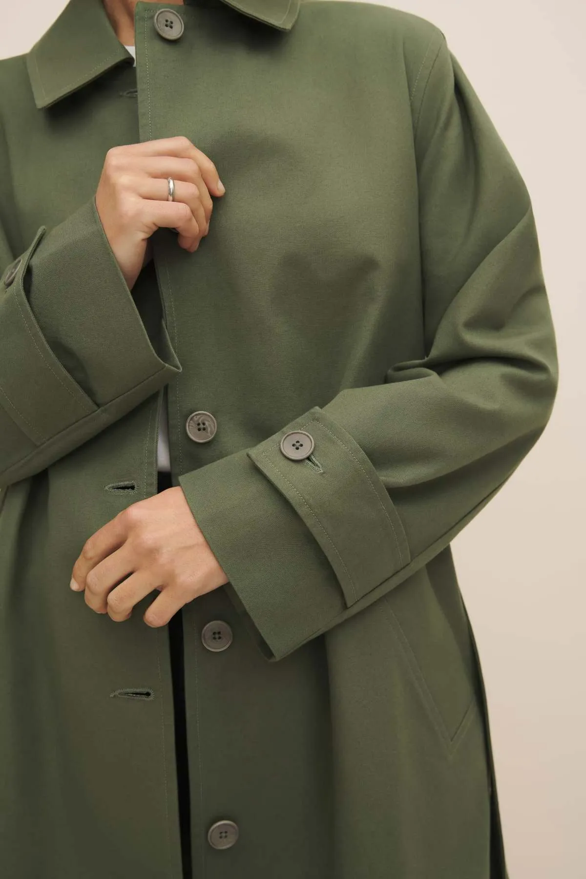 CLEO TRENCH COAT - SAGE