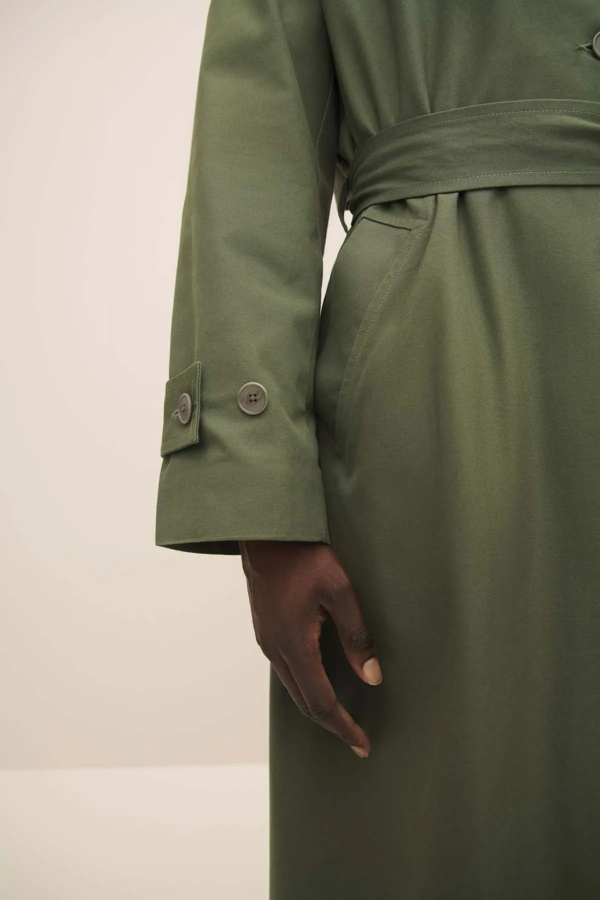 CLEO TRENCH COAT - SAGE