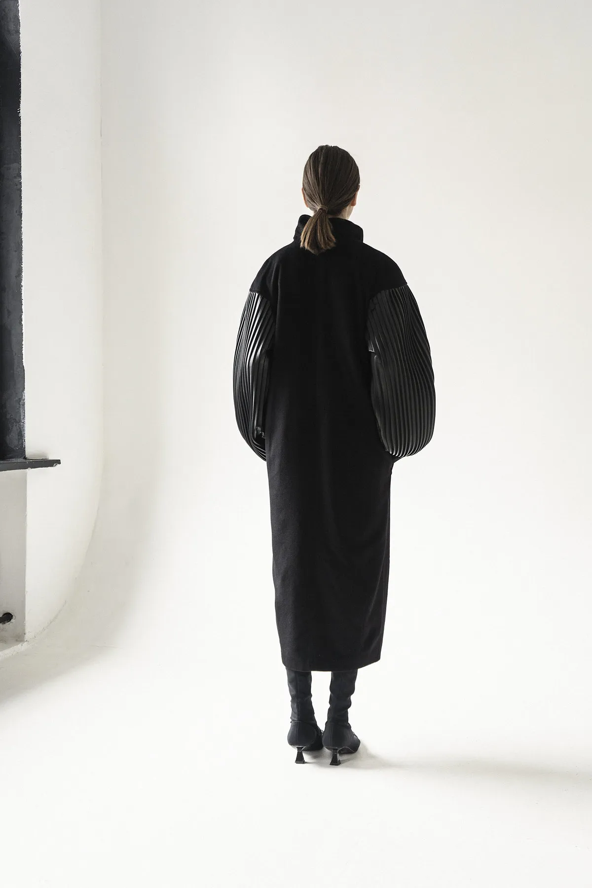 Cocoon Wool Coat - Black