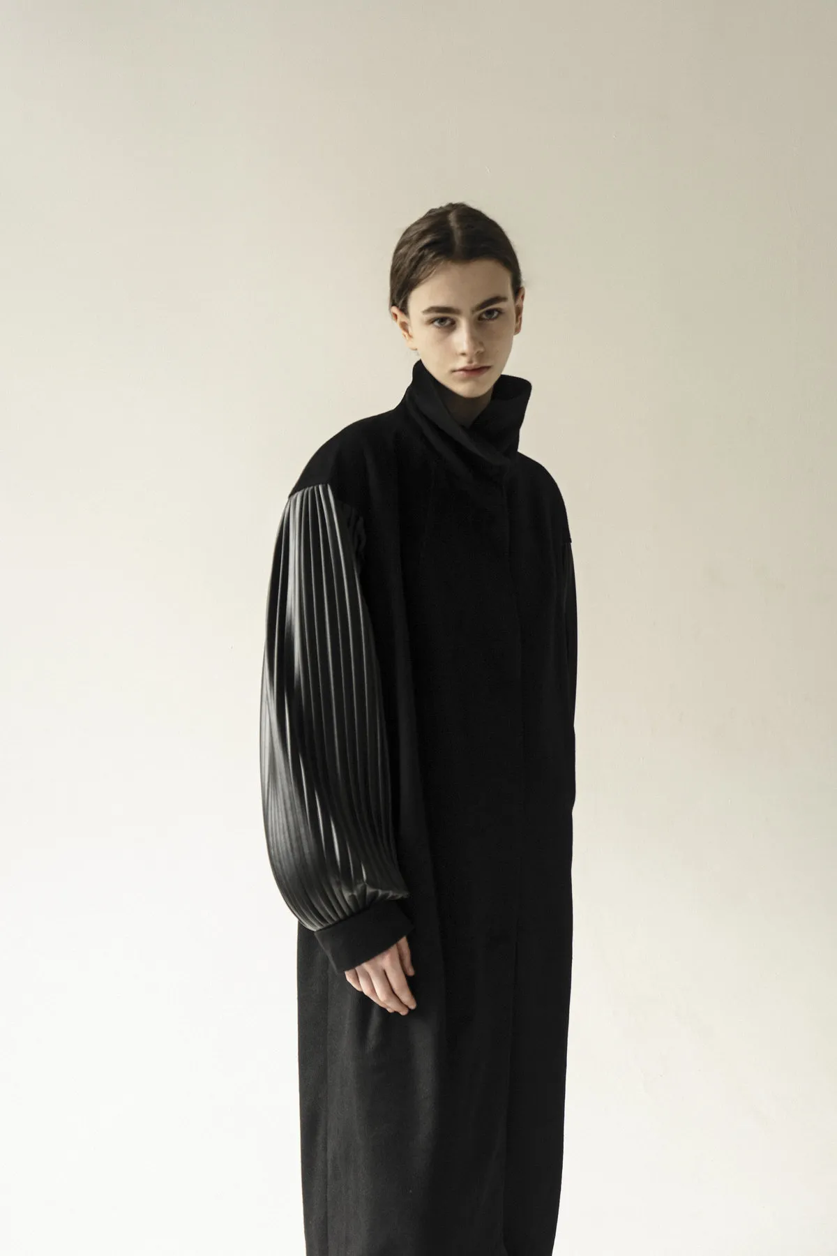 Cocoon Wool Coat - Black