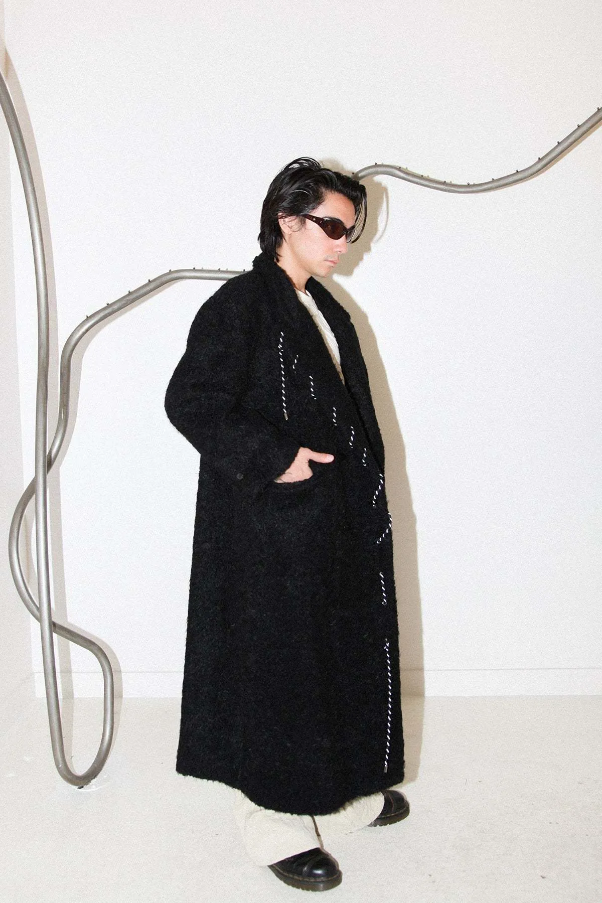 Cord Moss Coat - Black