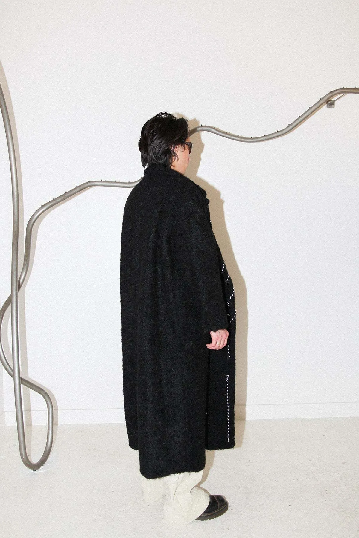 Cord Moss Coat - Black