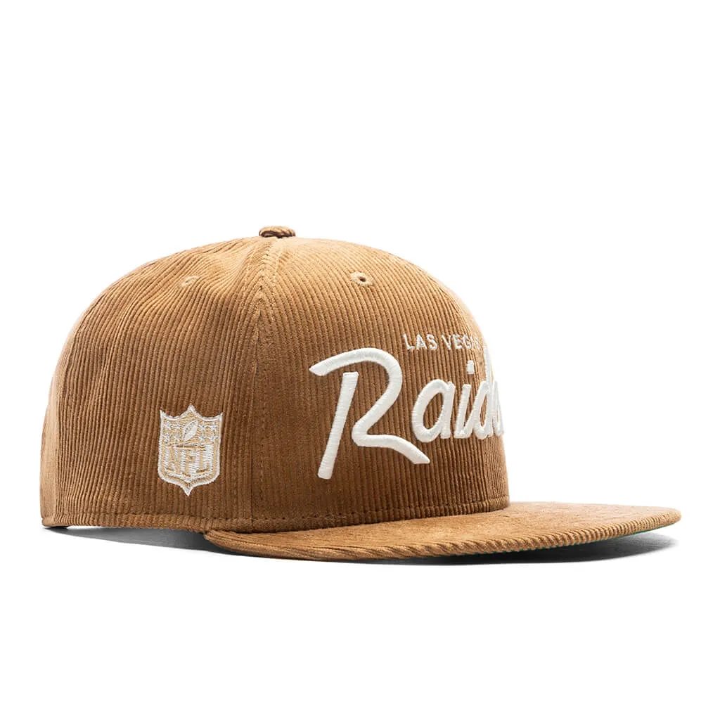 Corduroy Script 9Fifty Snapback - Las Vegas Raiders