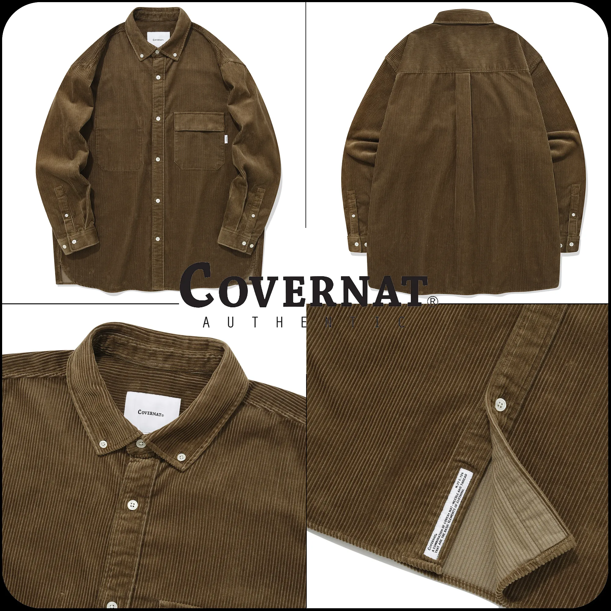 COVERNAT  |[COVERNAT]★OVERFIT CORDUROY POCKET SHIRT