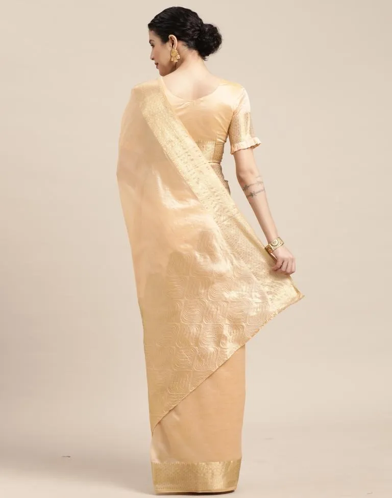 Cream Kanjivaram Silk Saree