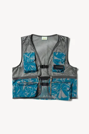 Crinkle Mesh Cargo Vest