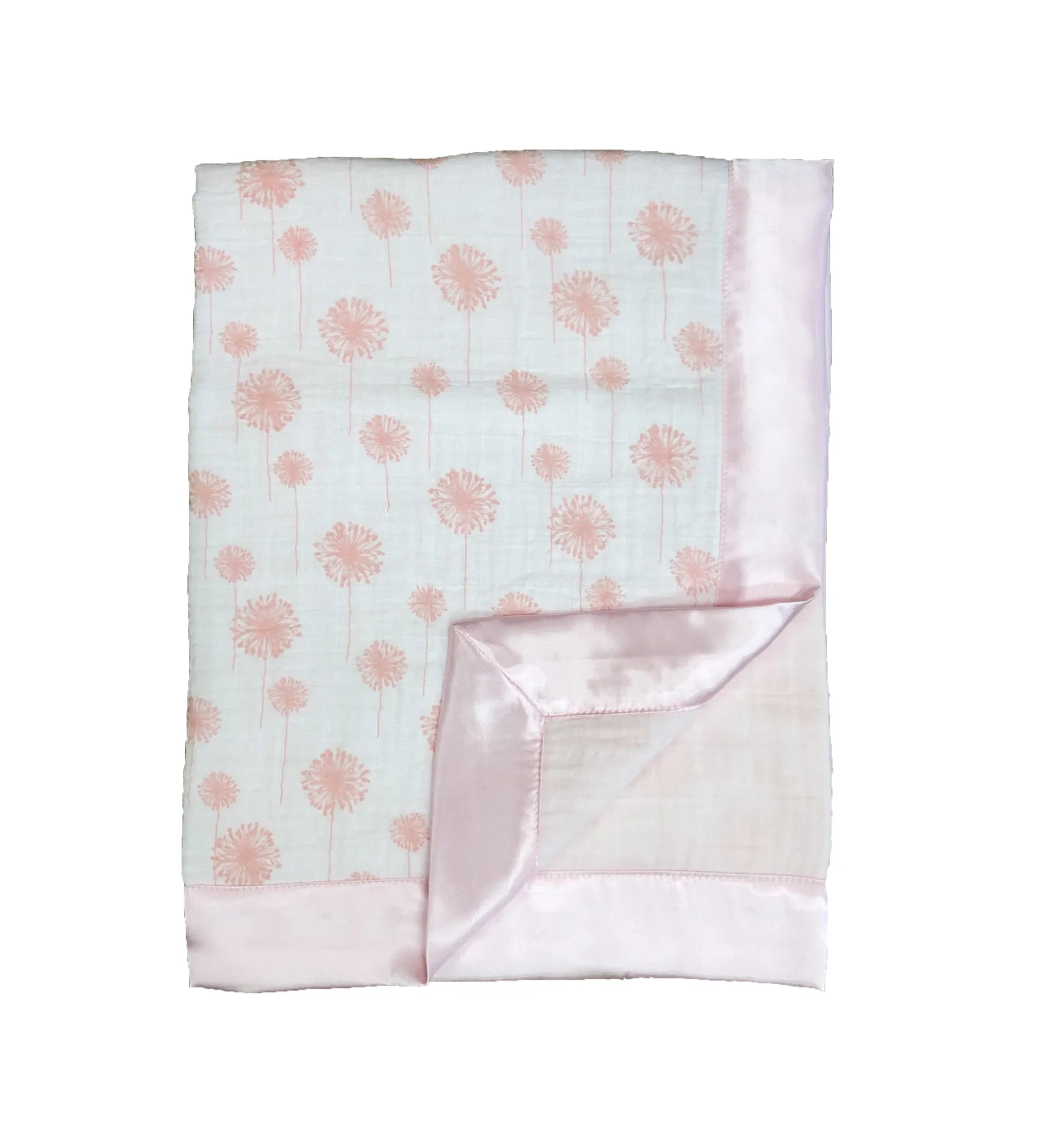 Dandelion Muslin / Pink w/ Satin Trim