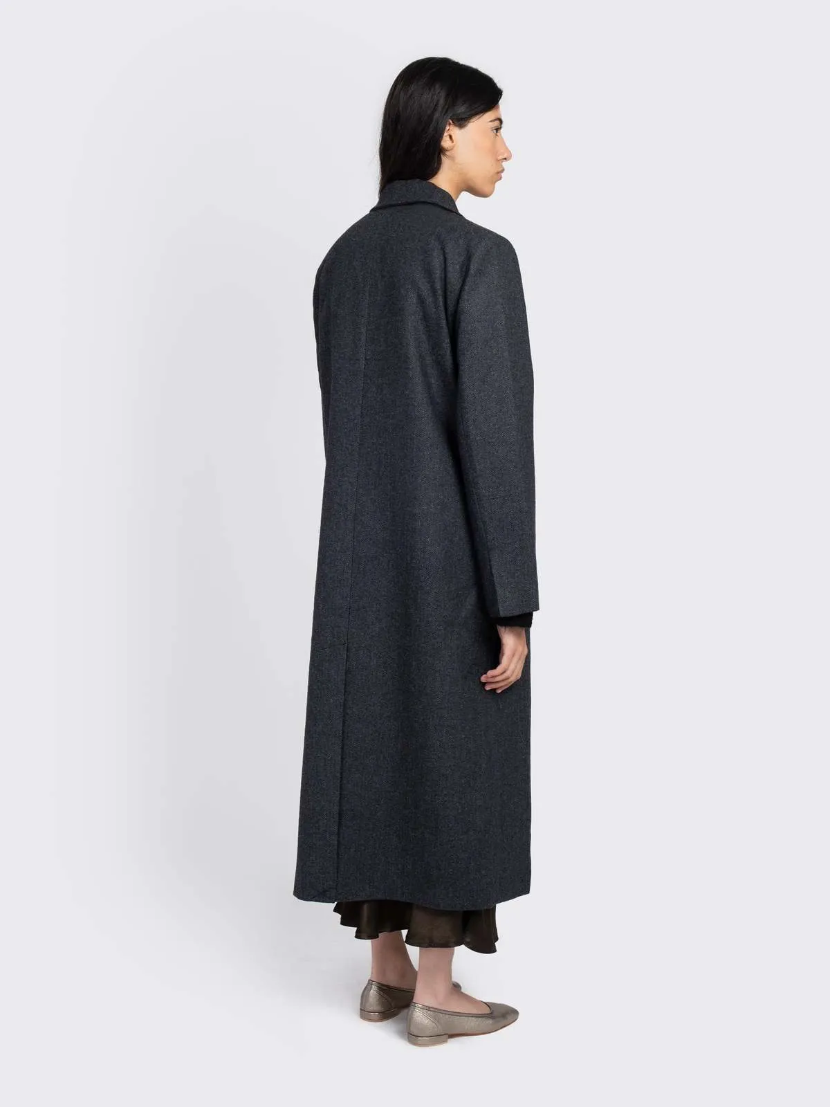 Delphines Coat - Grey Melange