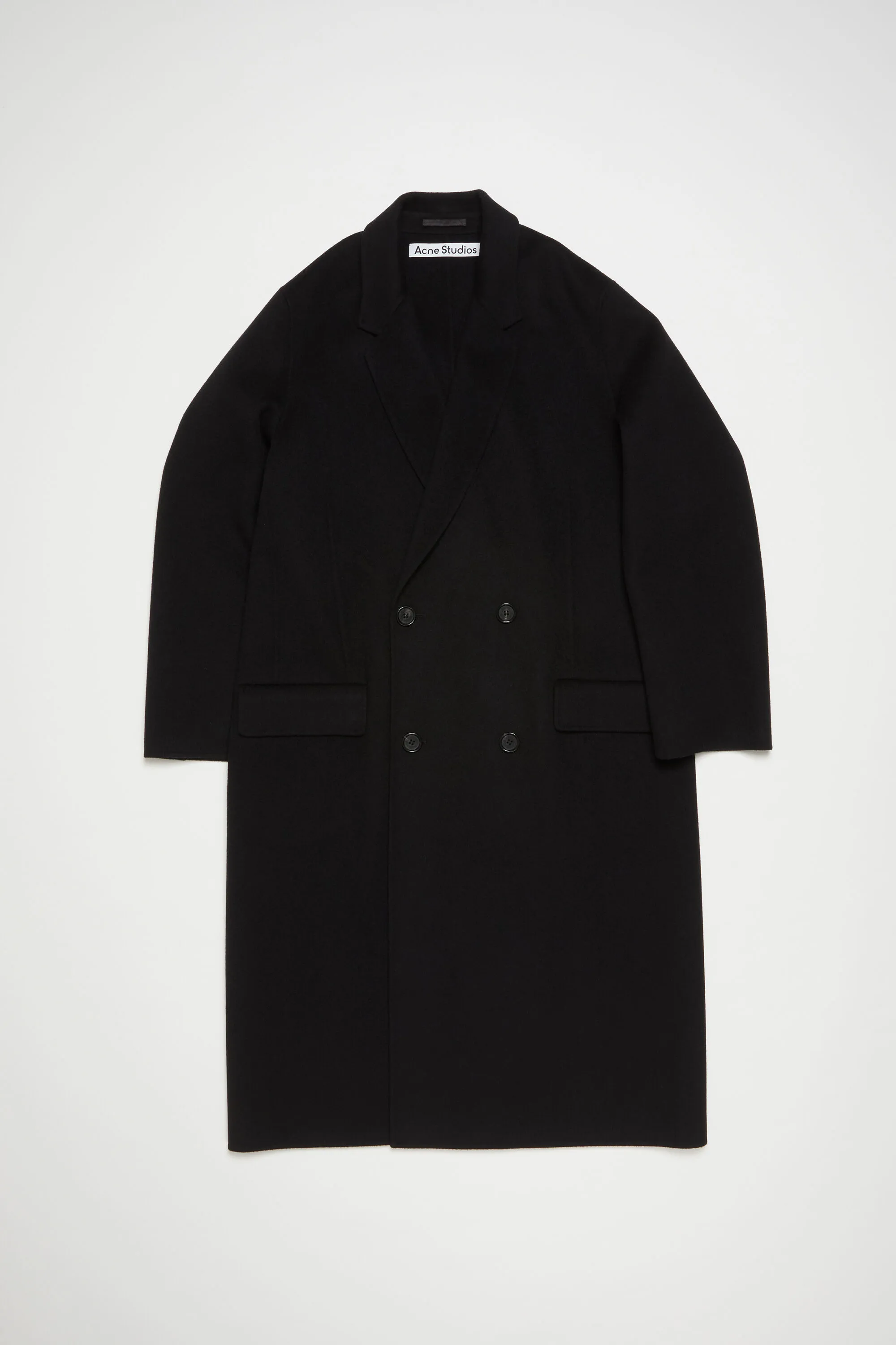 Double-breasted wool coat