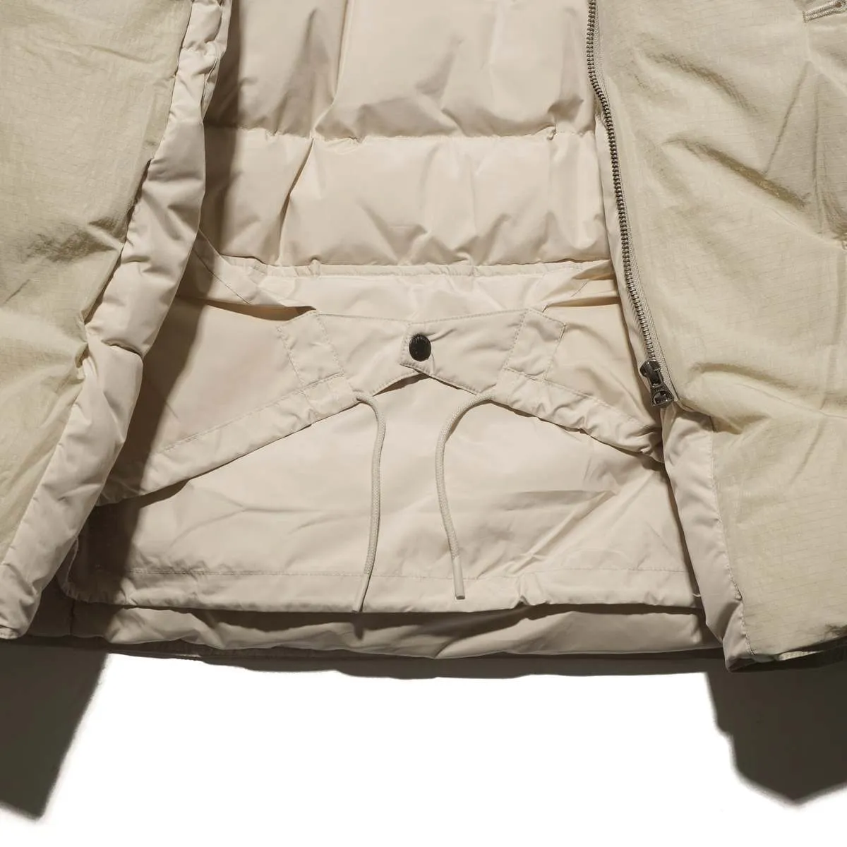 DOWN RIPSTOP PEA COAT - BEIGE