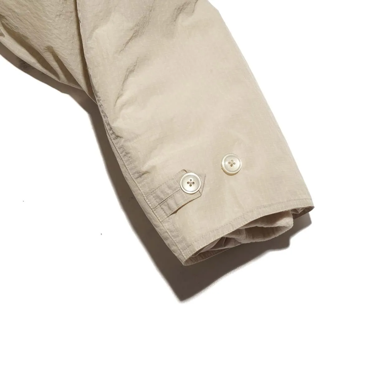 DOWN RIPSTOP PEA COAT - BEIGE