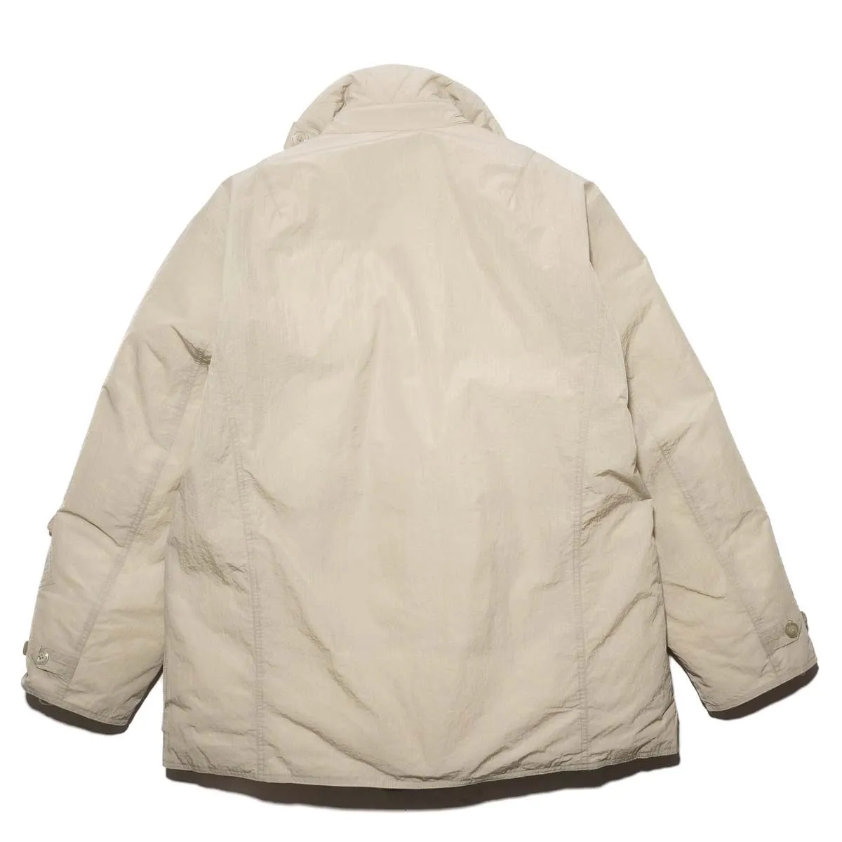 DOWN RIPSTOP PEA COAT - BEIGE