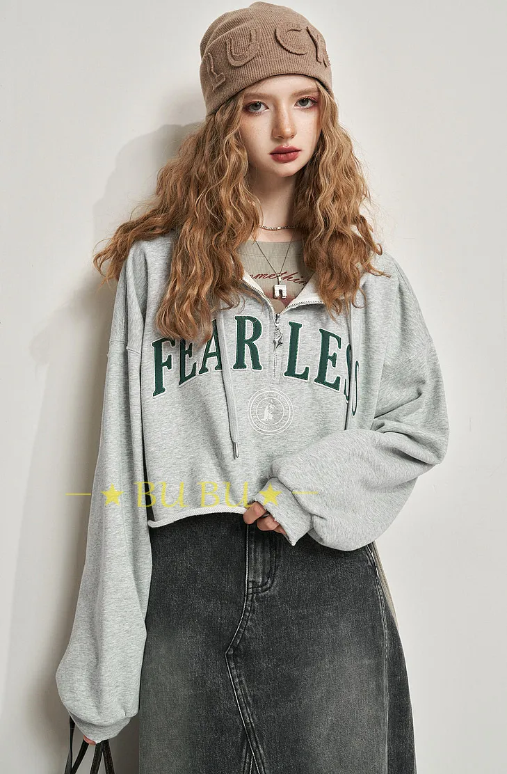 ELF SACK  |Monogram Sweat Blended Fabrics Street Style Long Sleeves