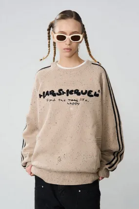 Embroidered Knit Logo Sweater