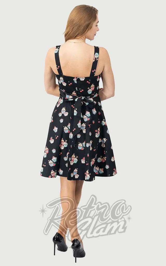 Eva Rose Sweetheart Dress in Cupcake Print