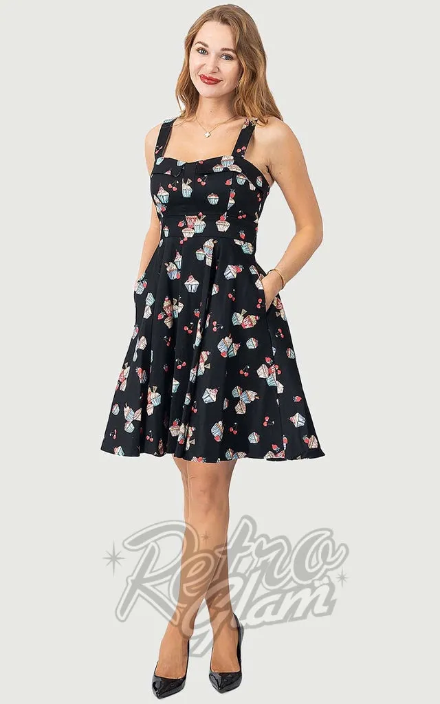 Eva Rose Sweetheart Dress in Cupcake Print