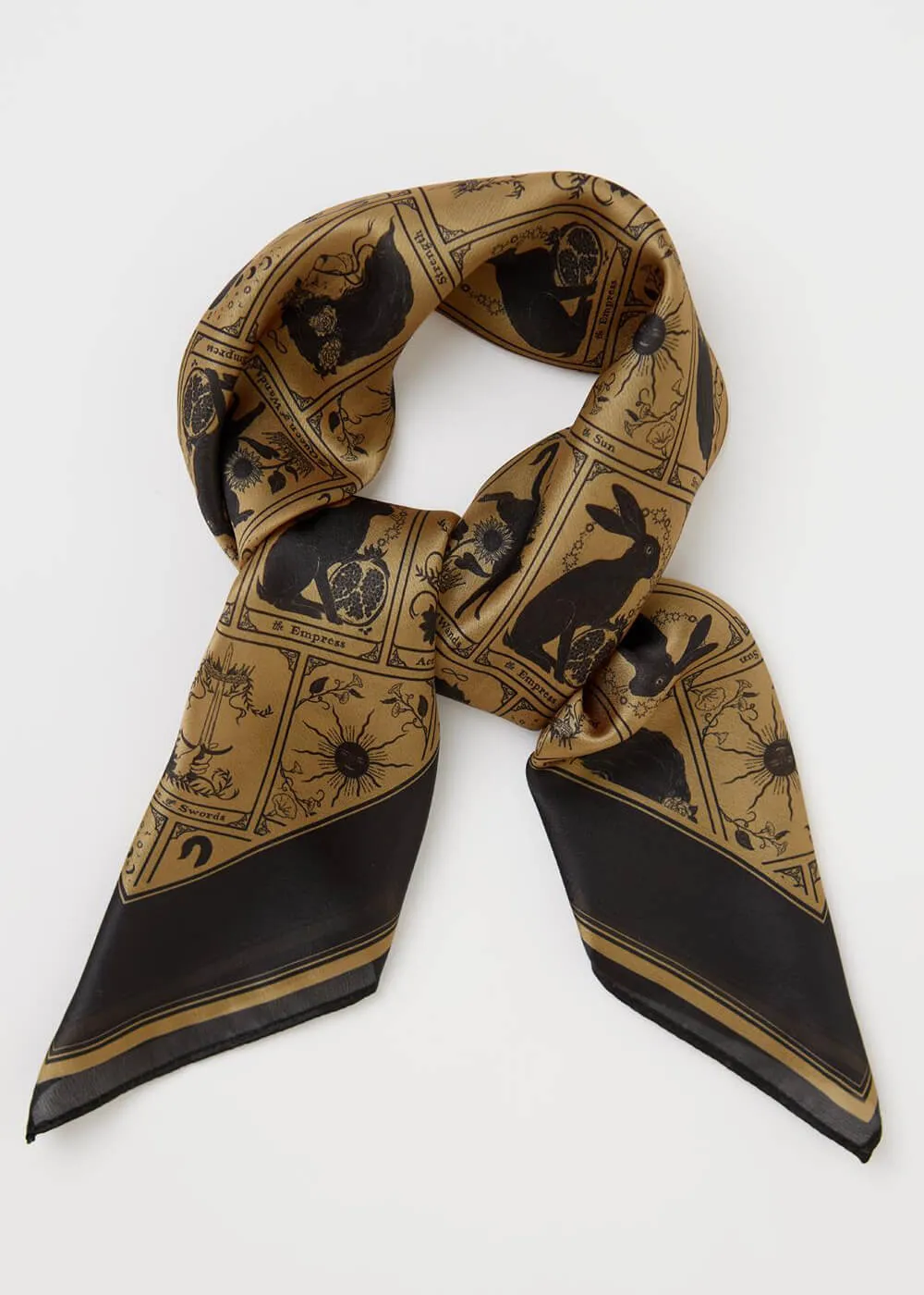 Fable England Celestial Repeats Square Scarf Black