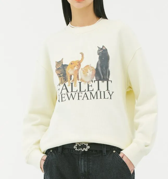 Fallett  |Crew Neck Unisex Street Style U-Neck Long Sleeves