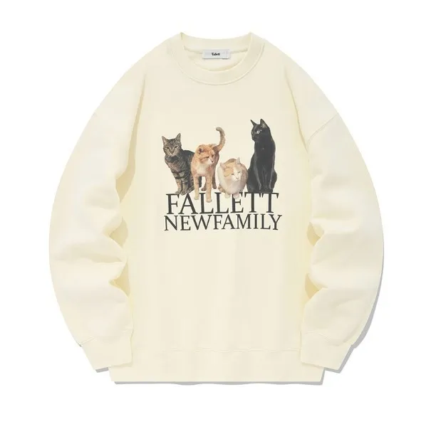 Fallett  |Crew Neck Unisex Street Style U-Neck Long Sleeves