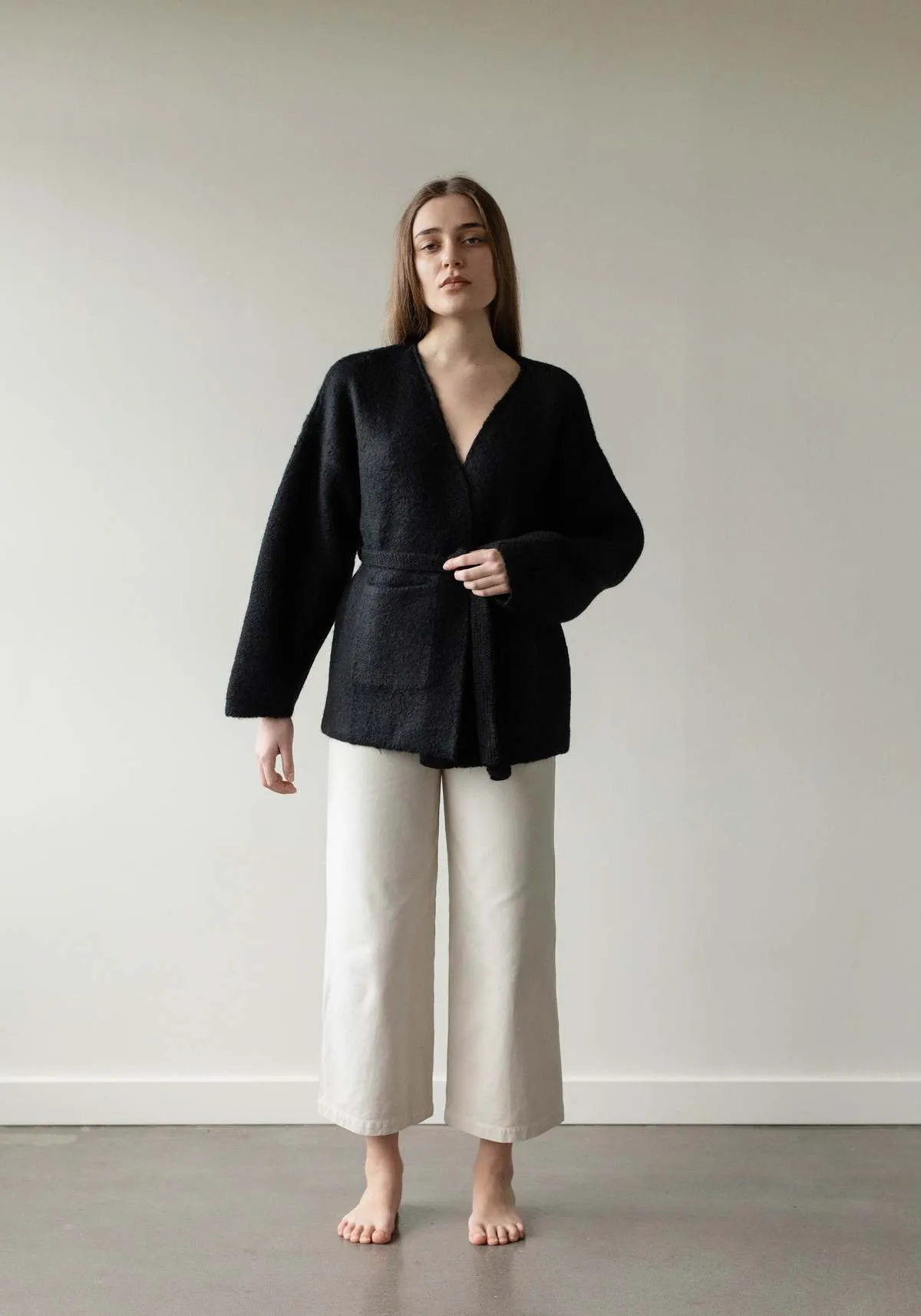 Felted Sweater Coat - Black