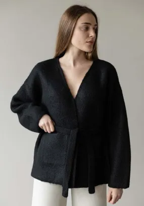 Felted Sweater Coat - Black