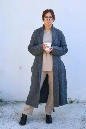 Felted Wrap Coat - Ash