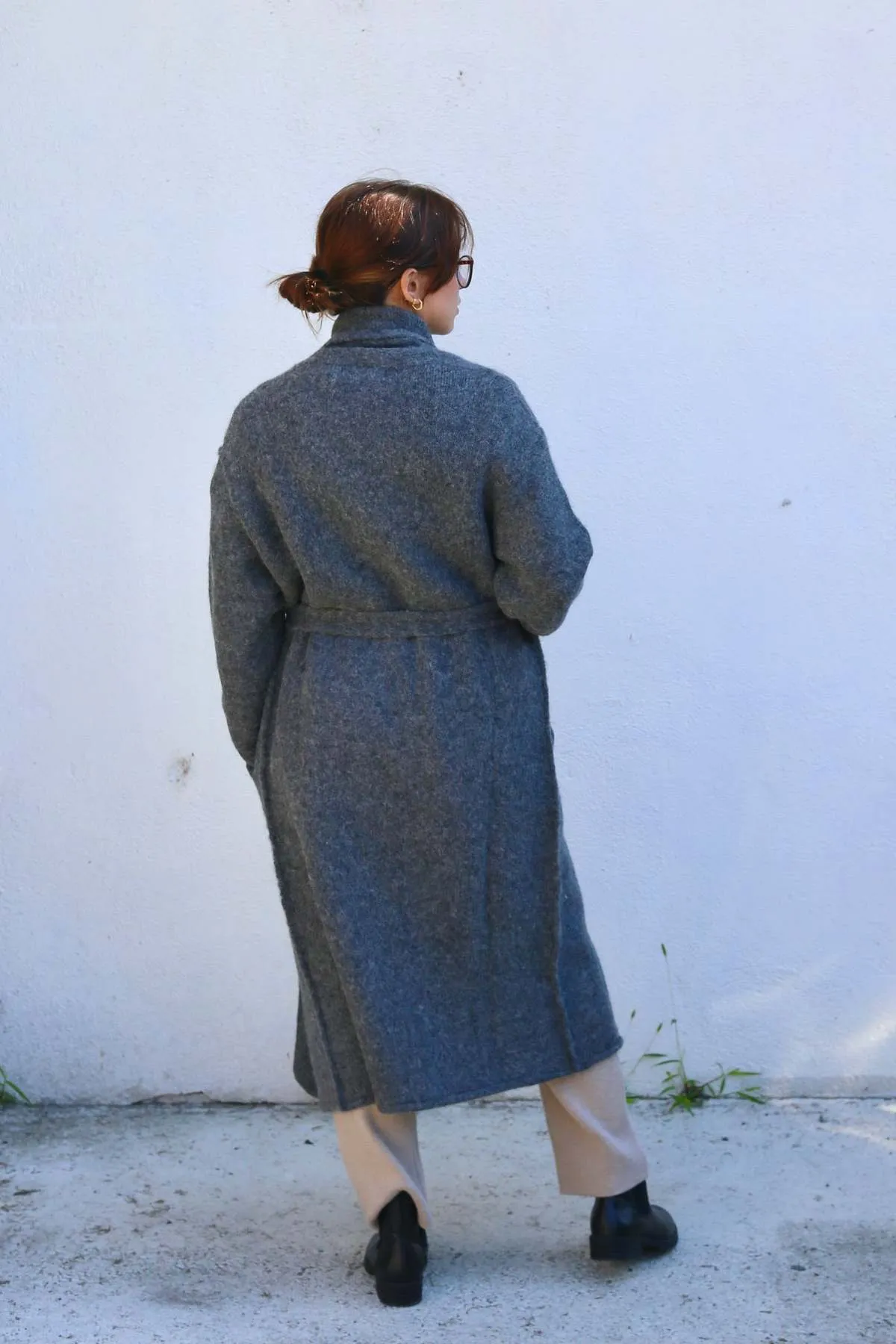 Felted Wrap Coat - Ash