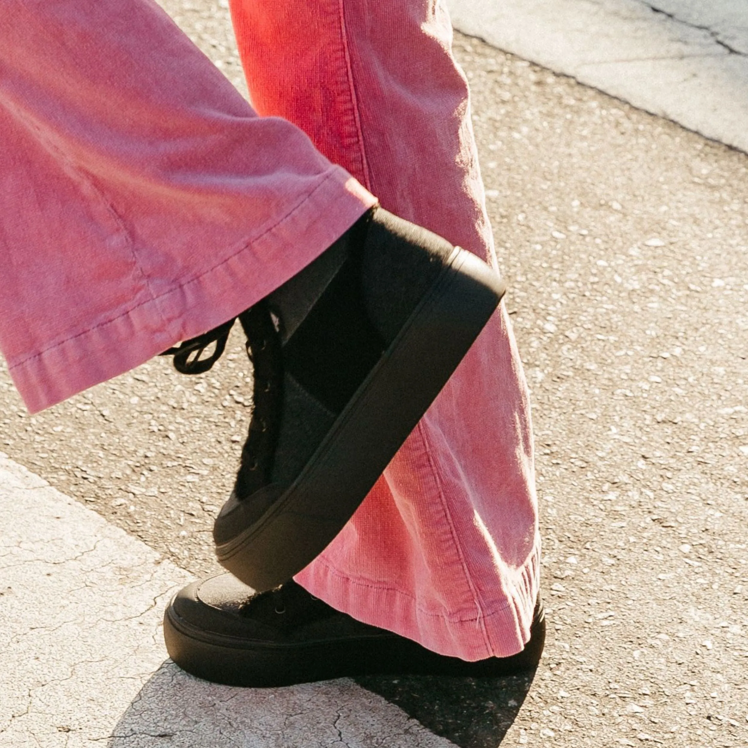 Flair Black Patchwork Platform Sneaker