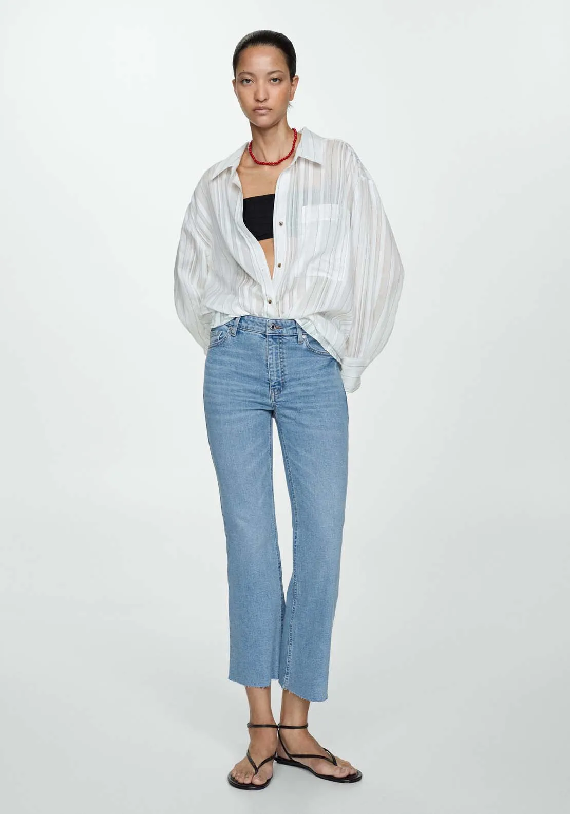 Flare cropped jeans