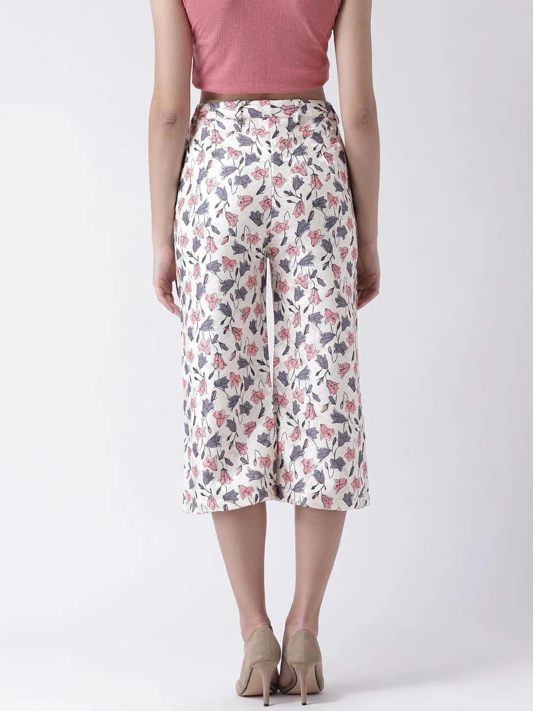 Floral Printed Culotte Trousers