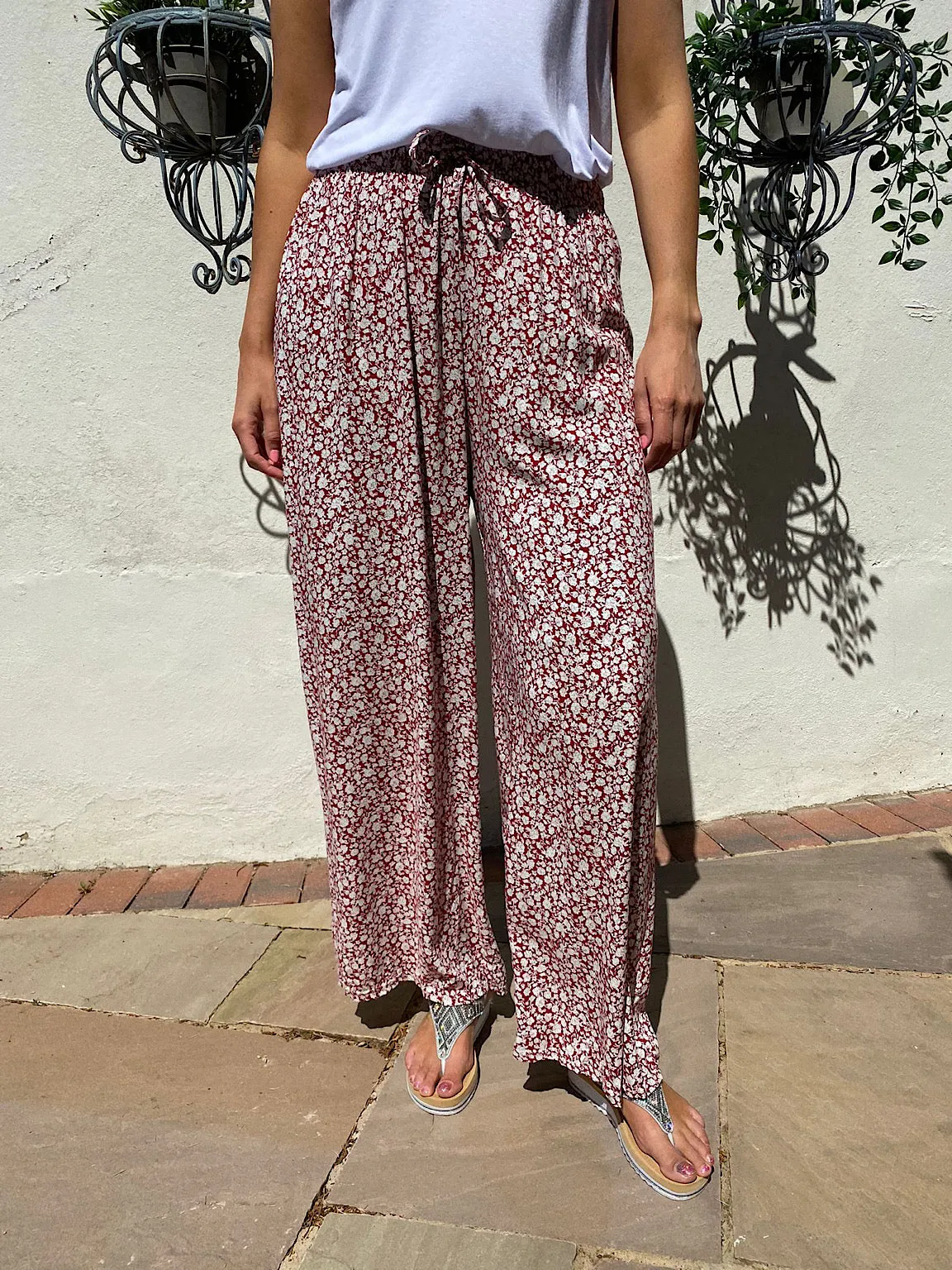 Floral Wide Leg Trousers