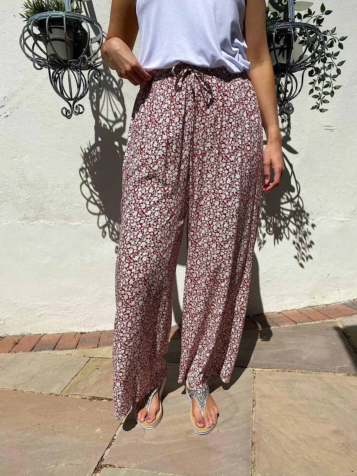 Floral Wide Leg Trousers