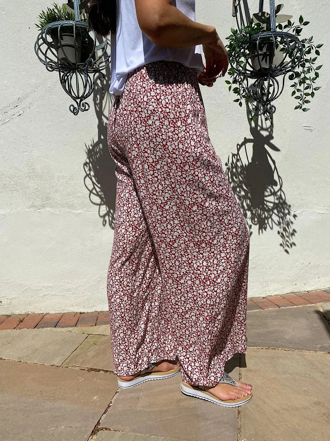 Floral Wide Leg Trousers