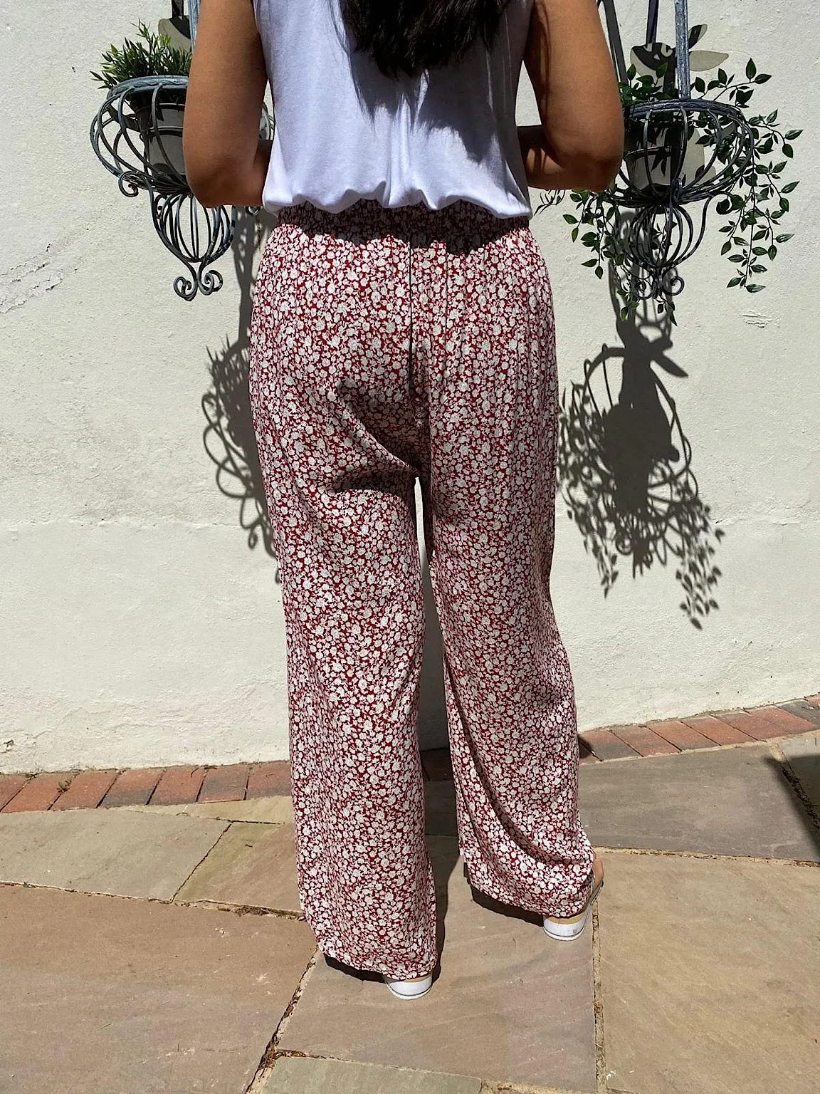 Floral Wide Leg Trousers