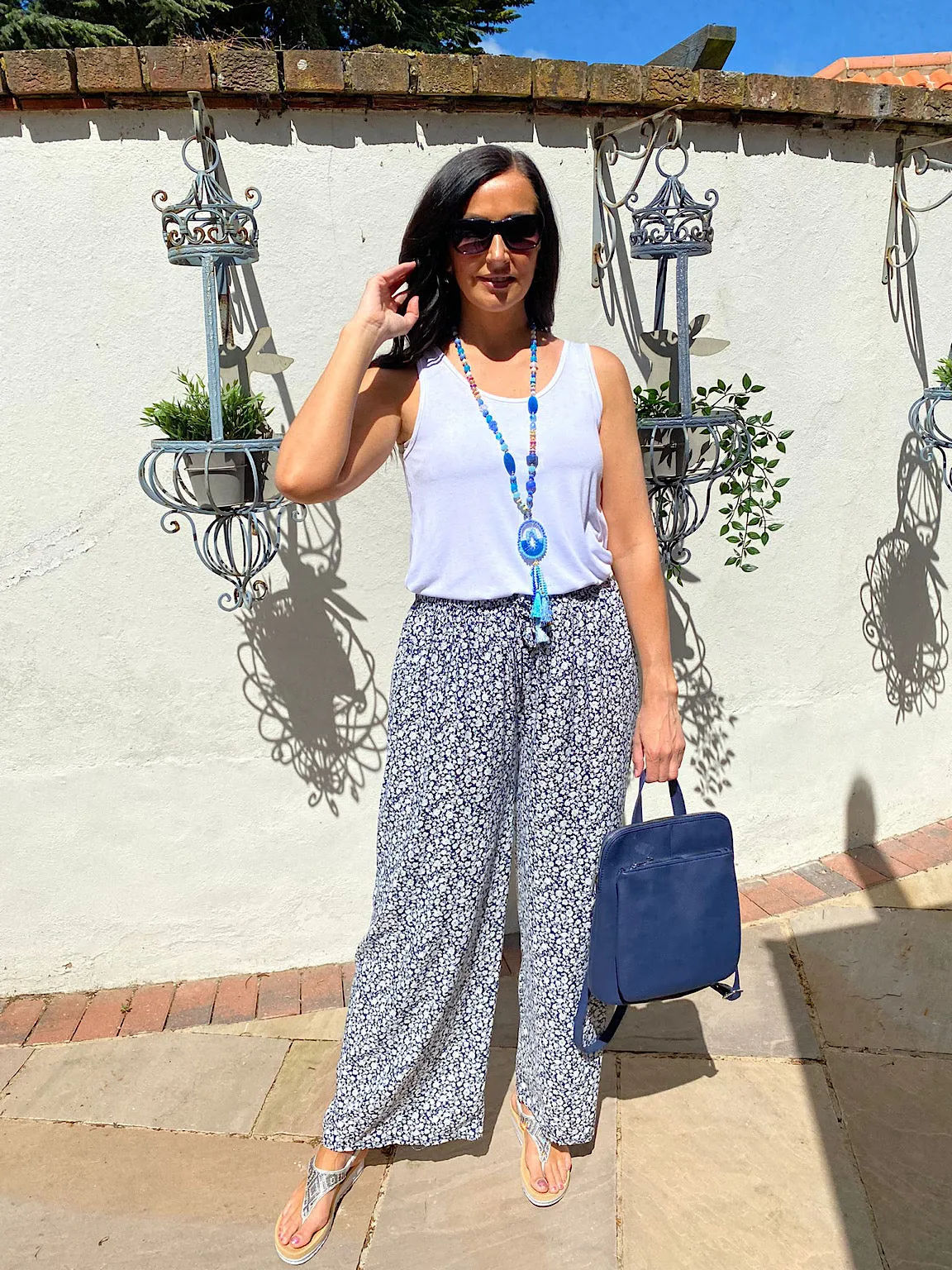 Floral Wide Leg Trousers