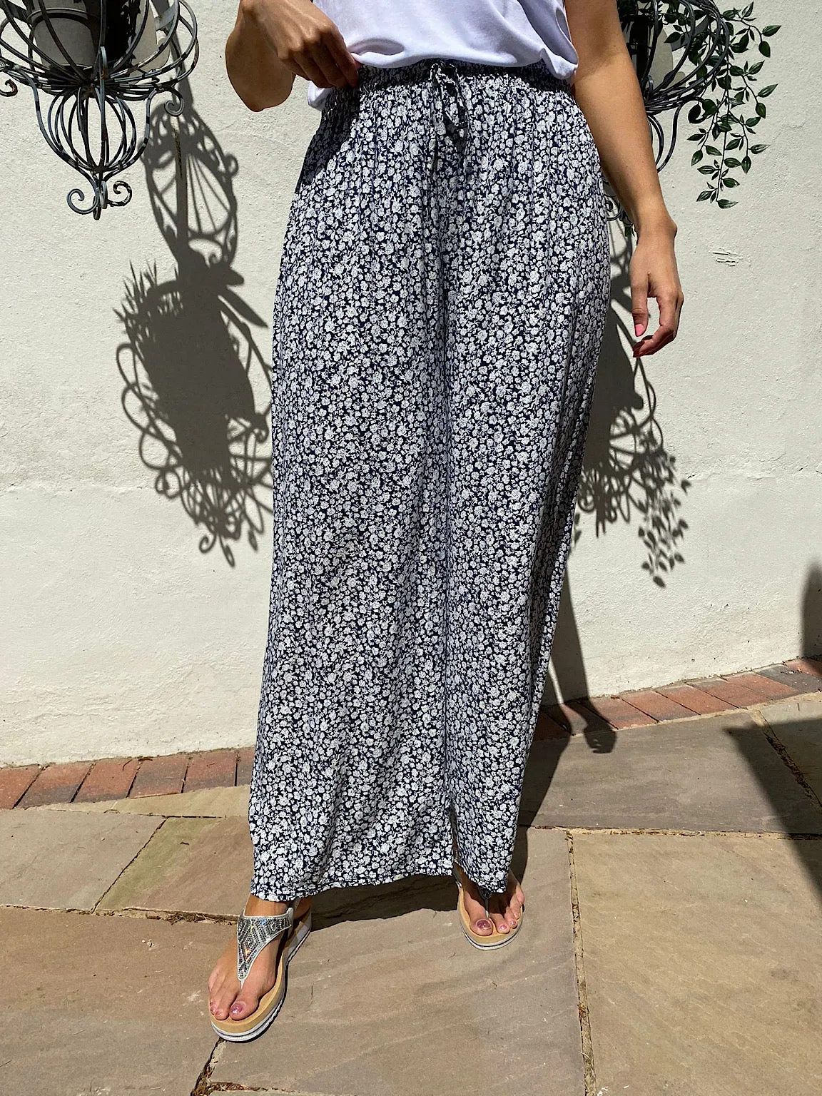 Floral Wide Leg Trousers