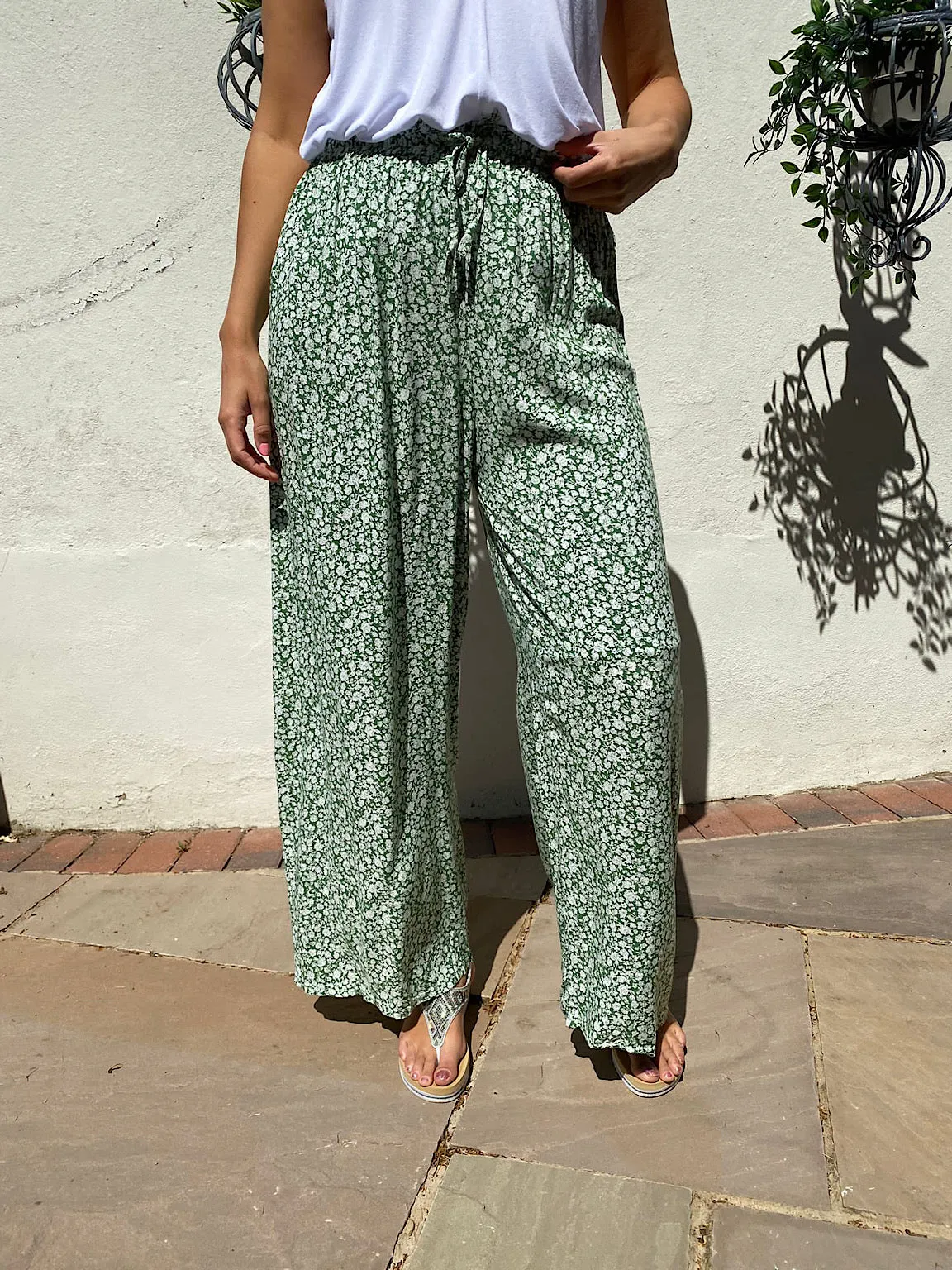 Floral Wide Leg Trousers