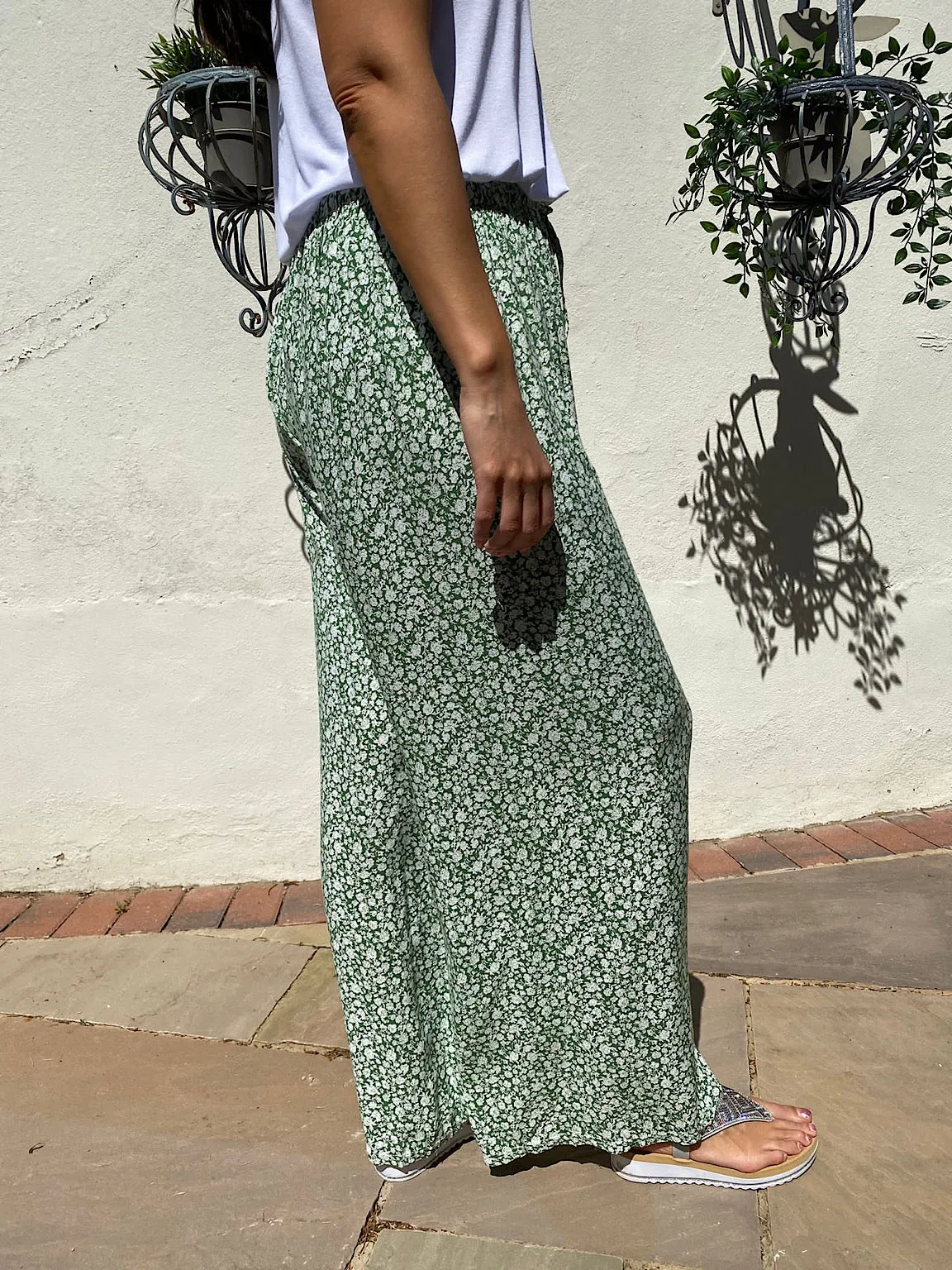 Floral Wide Leg Trousers