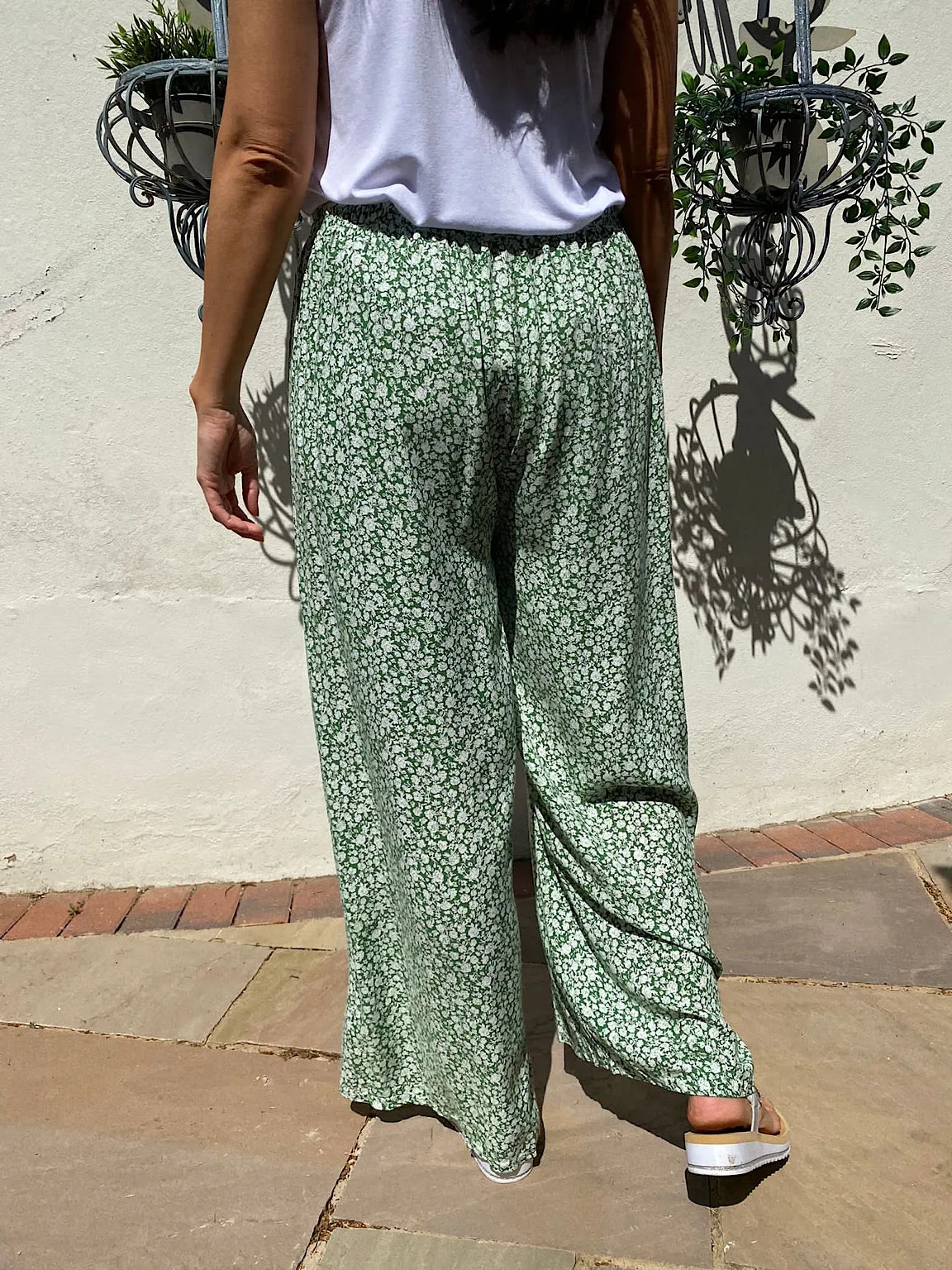 Floral Wide Leg Trousers